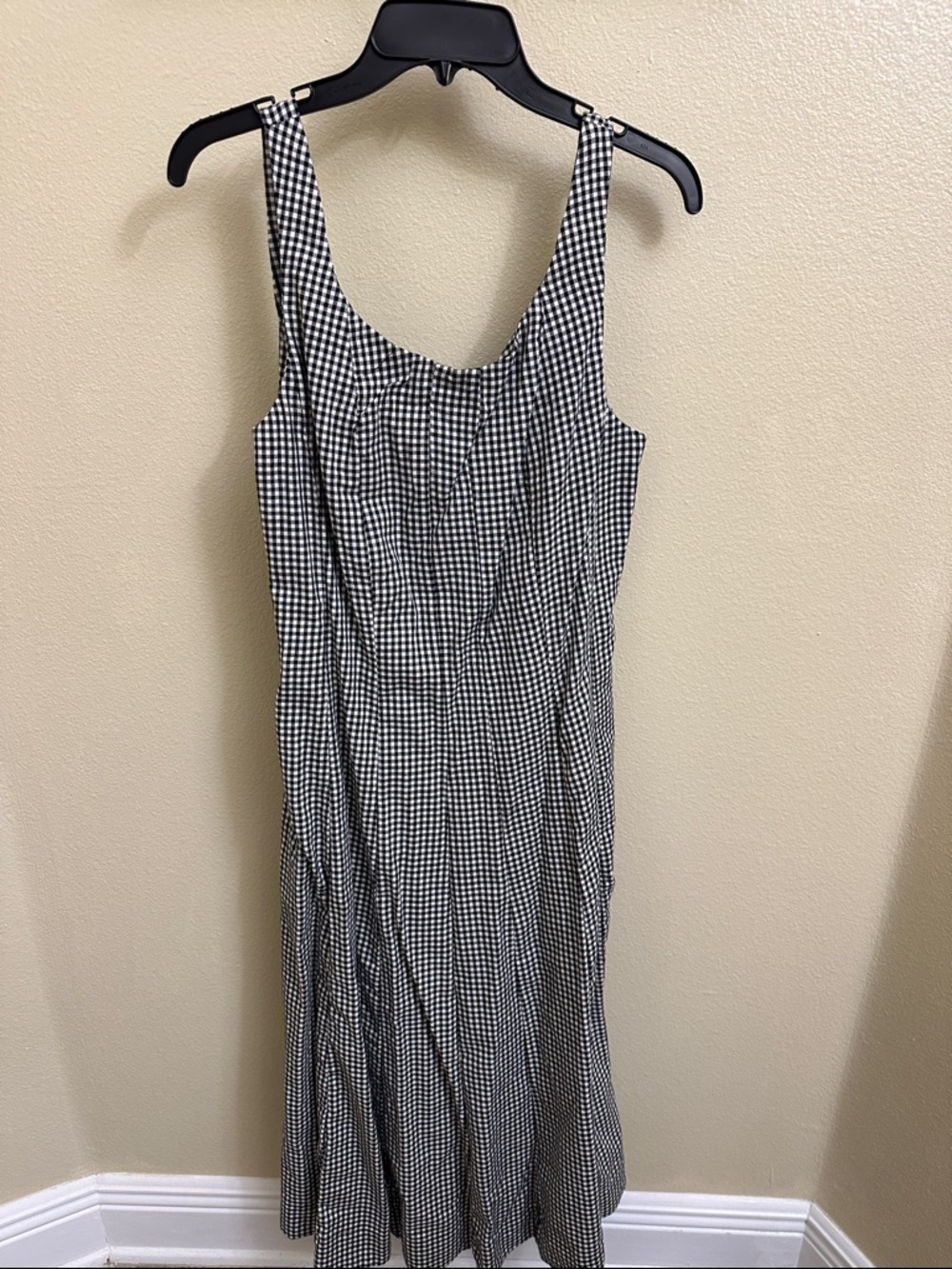 a new day Black and White Gingham Midi Tank Dress size 6